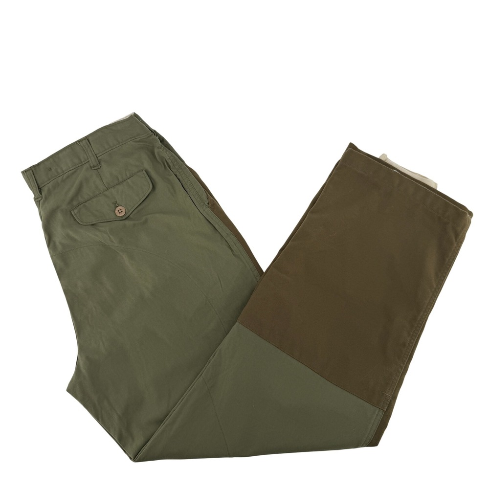 L.L. Bean Hunting Pants Men 36x31 Green Brown Reinforced Technical Brush Field